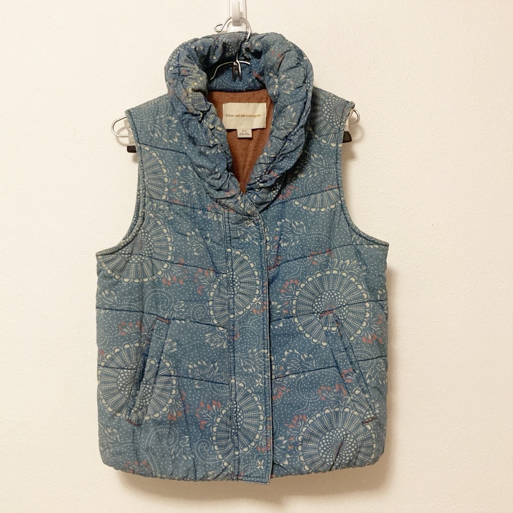 Anthropologie Pilcro and the Letterpress Quilted Puffer Winter Warm Vest XS